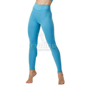 Best Design Women's Yoga <b>Leggings</b> Solid Style Mid-Waist Full Length Spandex/Nylon with Elastic Waist Closure Latest <b>Scrunch</b> <b>Butt</b> - Product Image 1