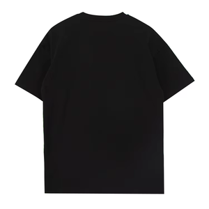 เสื้อยืดคอกลมแขนสั้นผู้ชายสีดำ พิมพ์ลายหน้าแมว ทรงปกติ ผ้าเจอร์ซีย์คอตตอน 100% สไตล์ลำลอง - Product Image 2
