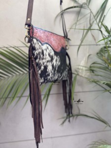 Gran oferta de cuero de piel de vaca, nuevo diseñador, tallados a mano con flecos bolso de mano, bolsos elegantes de hombro hechos a mano Vintage bohemios gitanos - Product Image 3