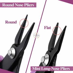 Mini pince à bec long en acier inoxydable légère de 5,5 pouces pour la fabrication de bijoux, pince à bec fin pour la perlage - Product Image 5