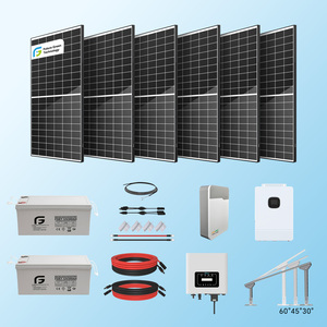 Système d'alimentation solaire hybride 10KW MPPT PWM onduleur Lithium-ion batterie au <span class=keywords><strong>plomb</strong></span>-acide maison hors réseau toit montage 220V tension de sortie - Product Image 2