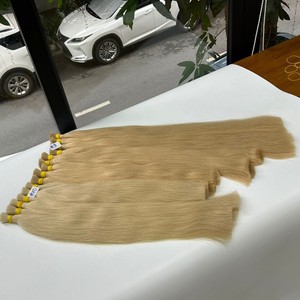 SLAVE RUSSE BLONDE TON FROID Remy Virgin Premium Blonde NATURELLE DROITE CUTICULE ALIGNED BUNDLES HAUTES EXTENSIONS DE CHEVEUX HUMAINS - Product Image 2