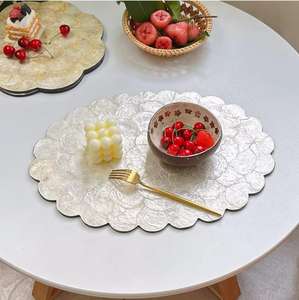 Mantel individual de concha de fregona con incrustaciones de nácar manteles individuales decorativos para servir para comedor - Product Image 2