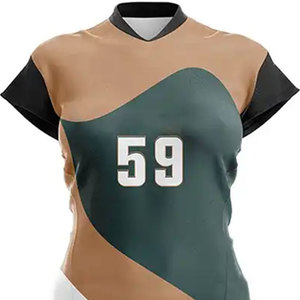 Conjunto de Jersey de voleibol con logotipo de equipo de diseño de sublimación completa de manga corta de alta calidad, uniforme deportivo de voleibol de secado rápido para mujer - Product Image 4