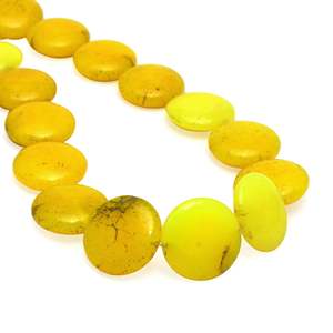 Kamal Gems 15mm Yellow Coin-Shaped Onyx <b>Beads</b> Agate and Stone Jewelry Making <b>Loose</b> <b>Beads</b> for Bracelets - Product Image 4