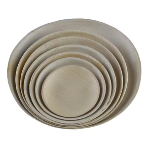 100% platos de papel desechables biodegradables naturales diseño de hoja de palma plana servicio de comida compostable para restaurantes bodas - Product Image 5
