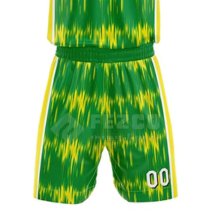Créez votre propre logo sur des uniformes de basket respirants, grandes tailles, 100% polyester, motif uni, faible MOQ - Product Image 5
