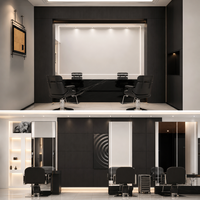 Meubles de salon de coiffure Wabi Sabi, meubles de salon, présentoir LED, mobilier d'extérieur, présentoir de parfums, vitrine de restaurant