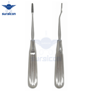 Haute qualité en acier inoxydable rongeur molaire râpe élévateur à dents manuel droit incurvé extraction des dents lève-racine pour vétérinaire - Product Image 5