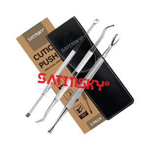 10 pièces poussoir à cuticules, cutter, nettoyant, dissolvant manucure et pédicure professionnel en acier inoxydable de haute qualité allemande - Product Image 3