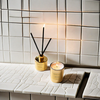 Nouveau design Verre de galvanoplastie Arôme spirituel Méditation Reed Diffuseur Collection de bougies parfumées