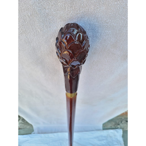 Bastón de madera de diseño intrincado para hombres mayores Artesanía Premium para ayudar a los ancianos a caminar - Product Image 3