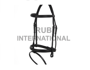 Meilleur équipement de course de chevaux en cuir de créateur de qualité-Bride grise 8mm bande de front en cristal bande de nez rembourrée confortable Durable - Product Image 3