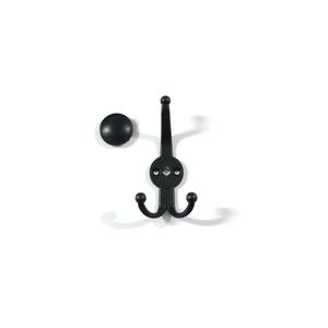 Appendiabiti in metallo con perline elegante appendiabiti da armadio nero opaco - Product Image 2