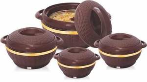 Ensemble de casseroles isothermes en plastique ANAX 750/1500/2500/5500 mL Forme ronde Qualité supérieure Utilisation domestique Fabriqué en Inde Ensemble de 4 - Product Image 3