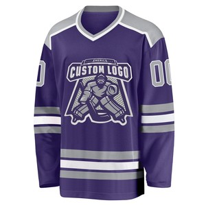 Jersey de Hockey sobre Hielo Personalizado con Nombre, Número y Logotipo del Equipo, 100% Poliéster, Impresión por Transferencia de Calor, Antibacteriano y de Secado Rápido - Product Image 3