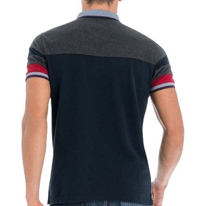 Vente en gros de t-shirts de sport pour hommes de haute qualité, en jersey uni, respirant, à séchage rapide, pour l'été, avec logo personnalisé, manches courtes, couleur contrastée - Product Image 3