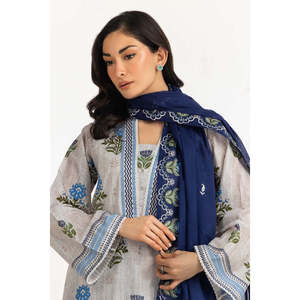 IUSTKSD-2149 pour Ensemble 3 Pièces Salwar Kameez Brodé Imprimé Numérique, Vêtement Ethnique Quotidien 100% Coton Doux pour l'Été - Product Image 5