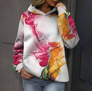 Sweat à capuche femme décontracté à manches longues sweat à capuche léger dégradé 3d imprimé sweat femme chaud Street Wear sweat surdimensionné nouveau - Product Image 3