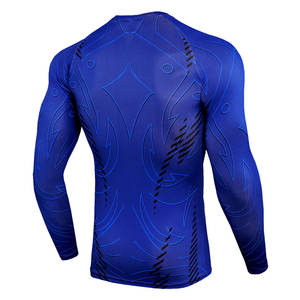 Vente en gros de rashguards pour hommes personnalisés à séchage rapide, impression de logo, manches longues, protection, rashguards en spandex et polyester pour hommes - Product Image 3