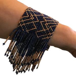 Brazalete de cuentas ajustable, diseño personalizado, brazalete de cuentas de estilo bohemio hecho a mano puro con opción de logotipo - Product Image 1