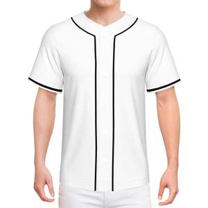 Factory's Hot Unisex Hip Hop Camisetas Hombres Béisbol Botón Jersey Deportivo Transpirable Antiarrugas Camiseta corta para hombres - Product Image 1