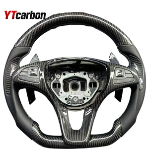 Volante de Cuero Rojo con Fibra de Carbono YTcarbon para <span class=keywords><strong>A180</strong></span> CLA 250 W117 W156 W166 X166 C117 W205 W2013 C218 W213 X253 C253 W447 - Product Image 6