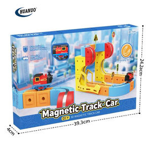 Set de Tren Eléctrico DIY, Pista de Carreras con Tren y Señales de Tráfico, Pista de Carreras Magnética - Product Image 6