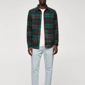 Camisa de Franela Sólida a la Moda, Tejido Suave de Algodón/Lana Cepillada, Transpirable, Ecológica, Ajuste Cómodo, Costuras Duraderas para Uso Casual - Product Image 2