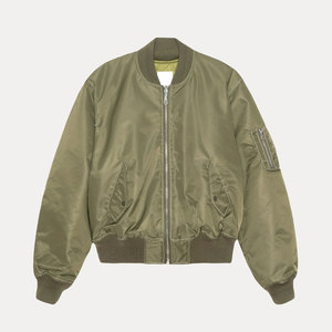 Blouson bombardier matelassé Streetwear élégant et chaud Blouson aviateur matelassé avec poignets côtelés Blouson aviateur décontracté pour hommes - Product Image 1