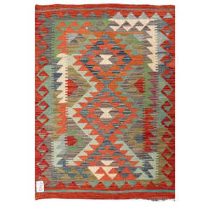 Alfombra Kilim de Maimana, Afganistán, 123 x 87 cm, Alfombras y Conjuntos Tradicionales Afganos - Product Image 1
