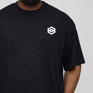 Camiseta Extra Grande para Hombre, Personalizada, de Alta Calidad, Transpirable, de Poliéster/Algodón, Talla Grande, Corte Regular, Informal, de Manga Corta, Lisa - Product Image 5