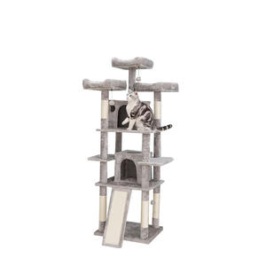 Grande torre da arrampicata in legno antigraffio moda fai da te Deluxe <span class=keywords><strong>Cat</strong></span> <span class=keywords><strong>Tree</strong></span> Tower Condo Play Pet Scratch Post Kitten Furniture - Product Image 1