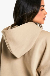 Nueva moda Taupe NYC eslogan estampado de gran tamaño para mujer Sudadera con capucha Flecce antiarrugas transpirable gimnasio y ropa de calle sudaderas con capucha para mujer - Product Image 5