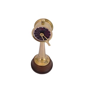Sculpture décorative nautique en laiton antique, télégraphe de commande de moteur de navire, objet de collection personnalisable - Product Image 1