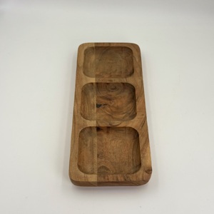 Plato de Servir de Estilo Moderno con Acabado Natural en Madera de Acacia para Mesa, Ideal para Bodas, Fiestas, Hogar y Restaurantes - Product Image 3
