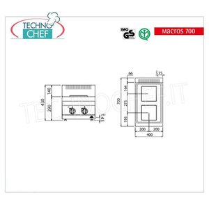 Cuisinière électrique à 2 plaques, 5,2 kW - Product Image 1