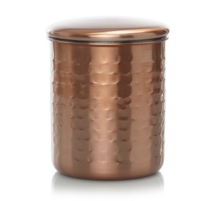 Hammered Copper Flour Storage <b>Canister</b> Customized Size And Shape Food Storage Box At Attractive Pricing - Product Image 1