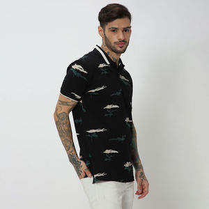 Logo personnalisé grande taille imprimé pour col à manches courtes hommes tricot respirant pour chemise-prix de gros - Product Image 5