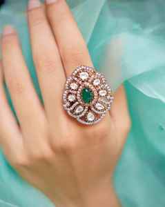 Anillo Moderno Chapado en Oro, Joyería de Latón Elegante para Uso Diario - Product Image 1