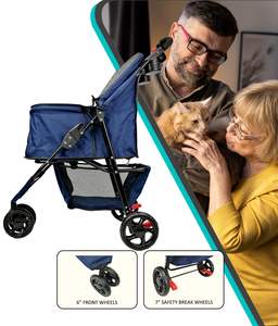 El último modelo de cochecito para mascotas, diseño elegante, precio bajo, estilo popular, carrito para cochecito de mascotas, tela Meslin, de estilo elegante, de la Semana de la marca, de la marca de la semana, de la marca - Product Image 4