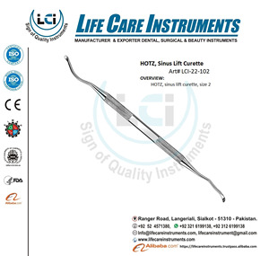 Ensemble de curettes pour sinus Ensemble de 9 pièces en acier inoxydable de haute qualité par Life Care Instruments - Product Image 3