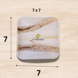 Assiettes réutilisables en feuille de palmier écologiques de 4 pouces, vaisselle carrées naturelles biodégradables à usage intensif pour événements, restauration fournie - Product Image 2