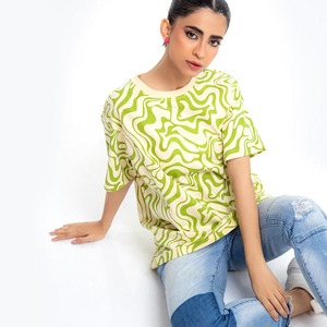 Camiseta de cuello redondo con estampado completo personalizado OEM 2025 para mujer, camisetas de lujo de algodón, camiseta sencilla de Color sólido para bebé para mujer - Product Image 4