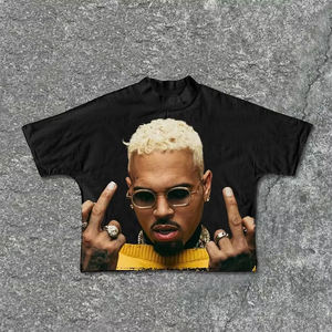 Personalizado DTG impresión hombres Boxy Fit Crop camiseta de talla grande de gran tamaño Drop Shoulder 2 Panel Boxy Tee Unisex 100% algodón hombres camisetas - Product Image 1