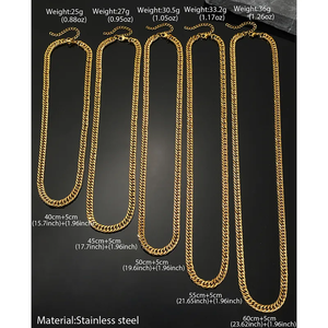 Collar de acero inoxidable para hombre, grado 201 con diseño de cadena resistente, aspecto minimalista elegante para negocios, informal y para uso diario - Product Image 2