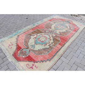 Grand tapis turc vintage 5,2x9,8 pieds, tapis en laine rouge - Product Image 2