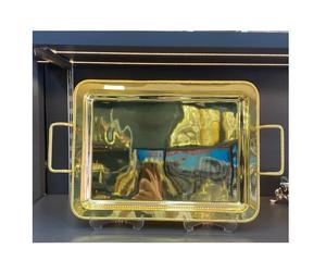 Plateau de service en aluminium et acier fait à la main avec artisanat antique adapté aux événements spirituels, aux dîners de famille et aux rassemblements culturels - Product Image 5