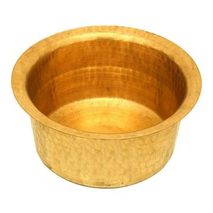 Ustensiles de cuisine traditionnels indiens de 2 litres en laiton Patila Topia Bhaguna Bhaguna pour casseroles et poêles - Product Image 2