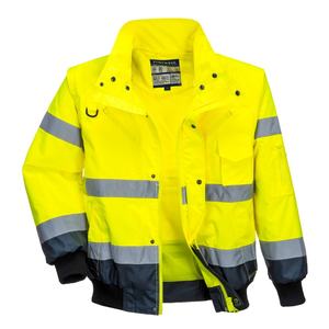 Paneles elásticos Flex Fit Hi Vis Work Jacket para un movimiento sin restricciones durante todo el día fabricados en Pakistán. - Product Image 1